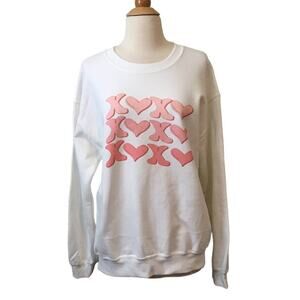 xoxo Valentine's Day Sweatshirt, Unisex Long Sleeve Crew Neck Sweatshirt